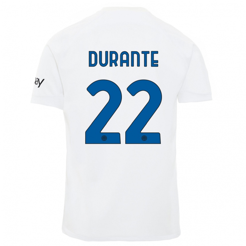 Mujer Fútbol Camiseta Francesca Durante #22 Blanco 2ª Equipación 2023/24 México