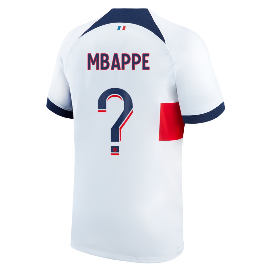 Mujer Fútbol Camiseta Ethan Mbappe #0 Blanco 2ª Equipación 2023/24 México