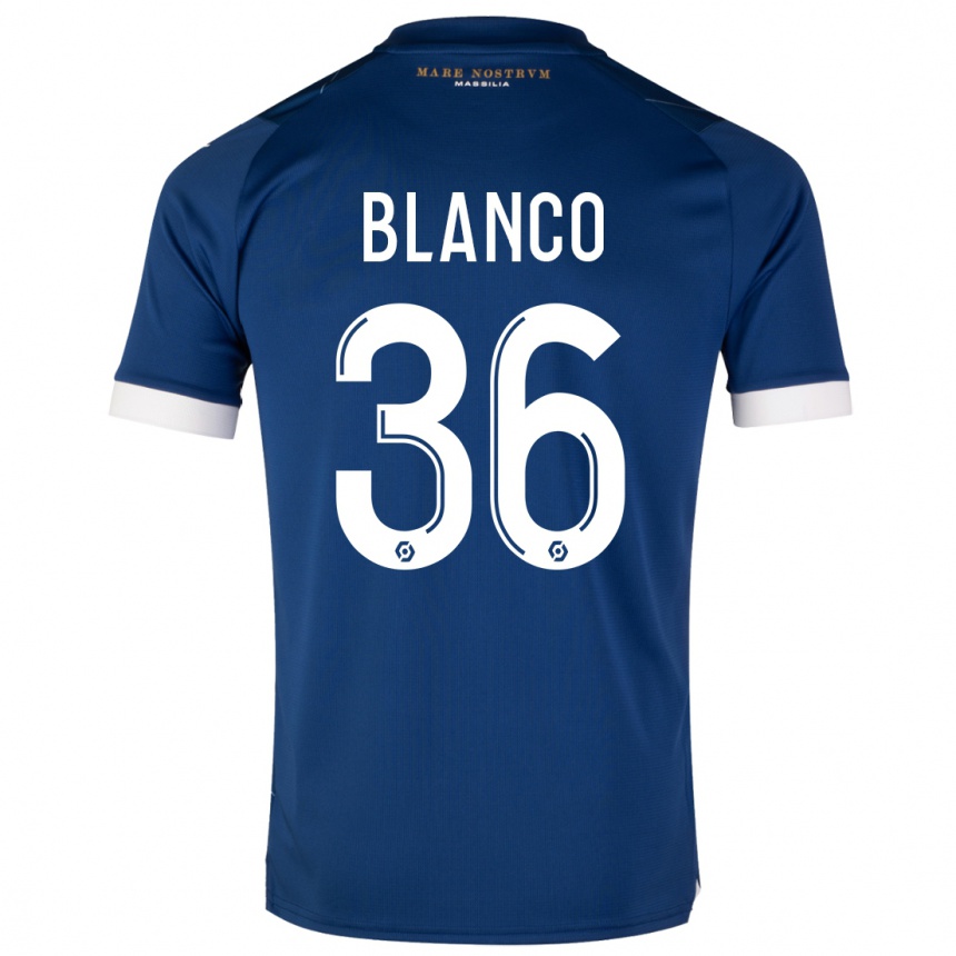 Mujer Fútbol Camiseta Ruben Blanco #36 Azul Oscuro 2ª Equipación 2023/24 México