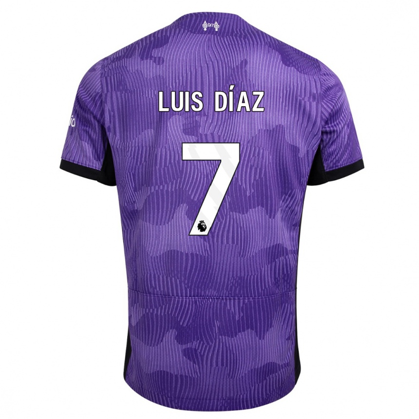 Mujer Fútbol Camiseta Luis Diaz #7 Púrpura Equipación Tercera 2023/24 México