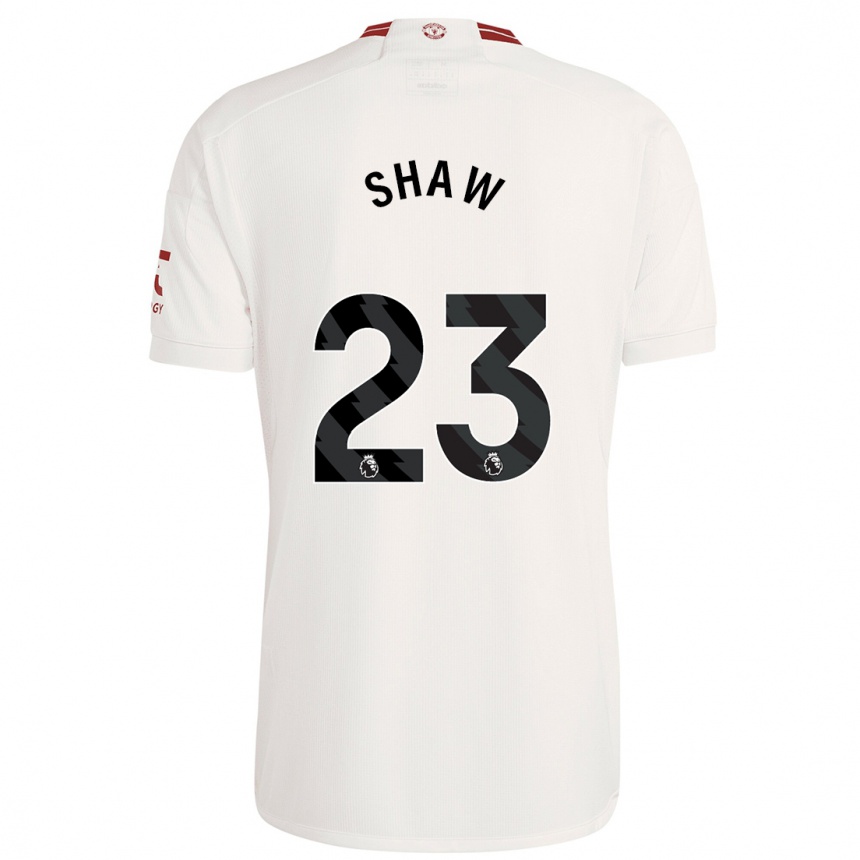 Mujer Fútbol Camiseta Luke Shaw #23 Blanco Equipación Tercera 2023/24 México