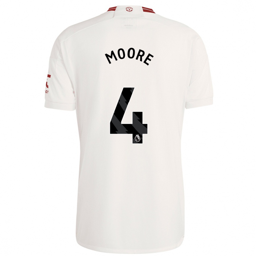 Mujer Fútbol Camiseta Jade Moore #4 Blanco Equipación Tercera 2023/24 México