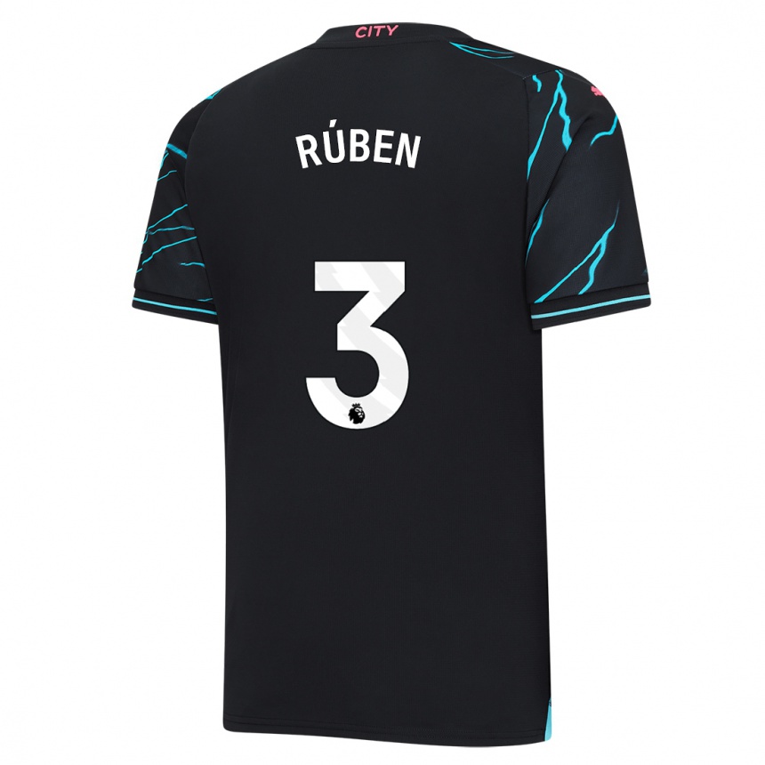 Mujer Fútbol Camiseta Ruben Dias #3 Azul Oscuro Equipación Tercera 2023/24 México