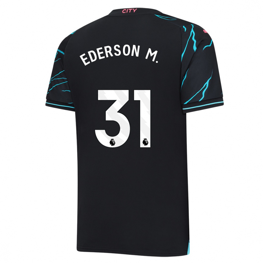 Mujer Fútbol Camiseta Ederson Moraes #31 Azul Oscuro Equipación Tercera 2023/24 México